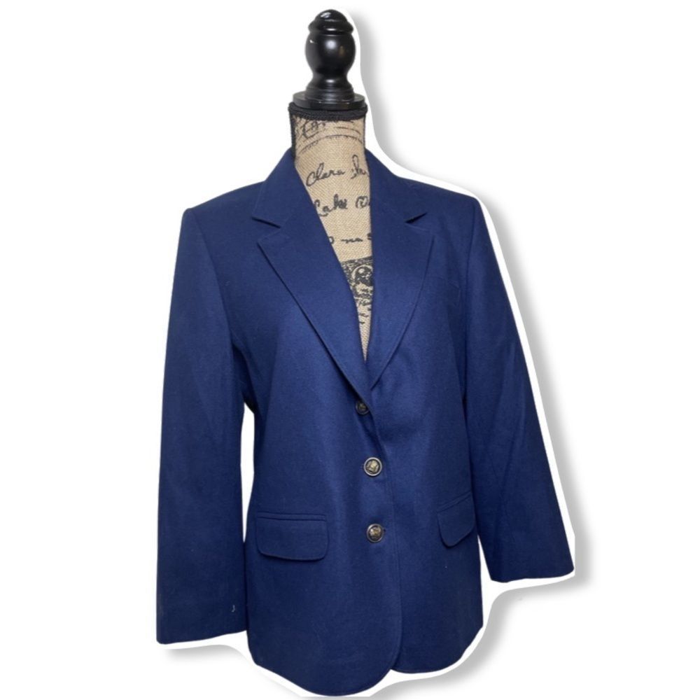 Pendleton vintage navy blue petite blazer